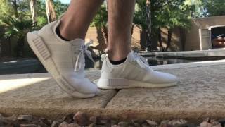 adidas NMD R1 Triple White On Feet [upl. by Nolte]