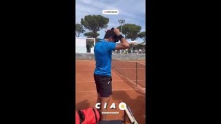 Tennis Internazionali dItalia assente Sinner show di Matteo Berrettini in allenamento al Fo [upl. by Sundstrom]