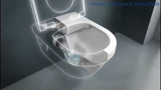 Set vas WC rimless suspendat VilleroyampBoch Architectura DirectFlush cu capac inchidere lenta [upl. by Berkman276]