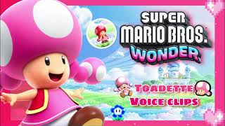 💗 Super Mario Bros Wonder  Toadette Voice Clips 💗 [upl. by Alamaj]