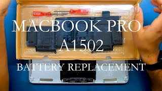 Macbook Pro A1502 Battery Replacement [upl. by Monjan291]