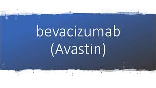 How to pronounce bevacizumab [upl. by Drus]