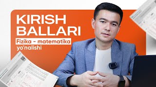 Yonalish Tanlash 2024  Fizika va matematika yonalishi kirish ballar [upl. by Nigam]