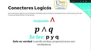 Conectores logicos PLM UNAD [upl. by Collier]