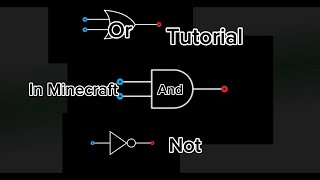 Every Logic Gate Tutorial In MinecraftVery Small [upl. by Aleydis]