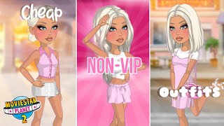 Cheap NonVip Outfits I Moviestarplanet 2 I MSP Scrnery [upl. by Kucik976]