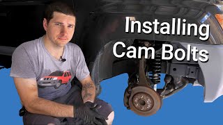 How To Install Adjustable Lower Control Arm Bolts  Cam Bolts  Camber Bolts [upl. by Rauscher]