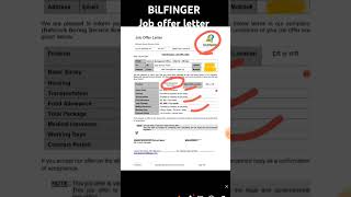 BilFINGER JOB OFFER LETTER ğŸ˜ SAUDI ARABIA JOBOFFERLETTER BiLFINGER [upl. by Harolda]