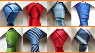 8 Different ways to tie a necktie  How to tie a tie [upl. by Liatris]