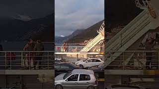 Respect Visaran to Bosnia We take a ferry across the Bay of Kotor [upl. by Madid]