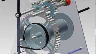 Hand Winch Animation  Autodesk Inventor [upl. by Anailli]