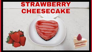 MINI STRAWBERRY CHEESECAKE  EASY TO MAKE [upl. by Claudio78]