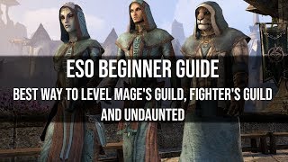 ESO Beginner Guide  Best Way to Level Fighters Guild Mages Guild and Undaunted [upl. by Waugh]