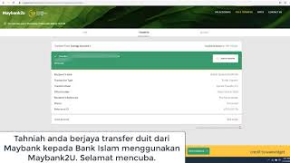 Cara Transfer Duit Dari Maybank2U Ke Bank Islam [upl. by Allx583]