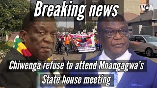 🟨VP Chiwenga refuse to attend Mnangagwas State house meeting 🇿🇼 [upl. by Kaylyn]