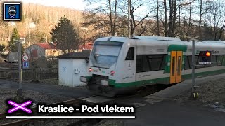 Železniční přejezd ▪ Kraslice  Pod vlekem  2712024 [upl. by Anirbus]