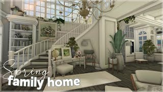 Bloxburg  Realistic Elegant TwoStory Spring Family Home  Roblox  House Build [upl. by Eimmit]