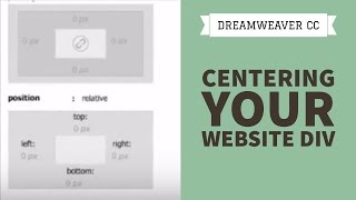 Centering your website div in Dreamweaver CC 2434 [upl. by Oswal339]