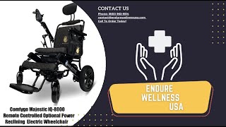 Comfygo IQ8000 Electric Wheelchair With Power Reclining Capability [upl. by Kirchner]