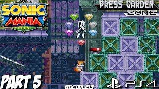 Sonic Mania Plus Encore Mode DLC Gameplay Walkthrough Part 5  Press Garden Zone  PS4 Lets Play [upl. by Lladnar]