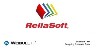 Weibull Example 2 Analyzing Complete Data [upl. by Dowling]