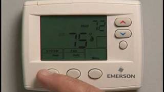 How to Operate a Emerson 1F80 Programmable Thermostat [upl. by Aytnahs]