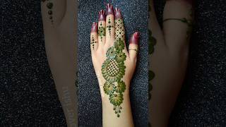 Elegant backhand mehndi design from cotton bud ❤️shorts henna mehendi [upl. by Andaira]