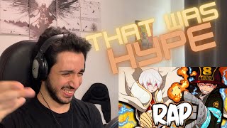 SHO AND SHINRA RAP REACTION  quotKUSAKABEquot  AERIAL ACE FT HAM SANDWICH PROD WAVEBOY Fire Force [upl. by Lidda502]