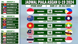 Jadwal Lengkap Piala AFF U19 2024 Timnas Indonesia Siap Juara [upl. by Gardner]