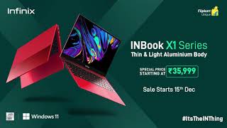 INBook X1 Series Thin amp Light Metal Body 55Wh Battery From ₹35999 Sale on 15th Dec flipkart [upl. by Gnemgnok249]