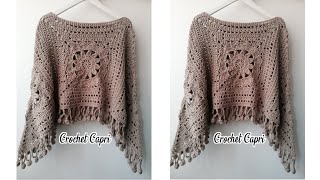 PONCHO BOHO A CROCHET [upl. by Sosanna]