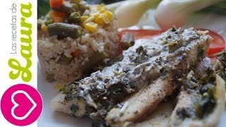 Como hacer pescado empapelado  FILETE DE PESCADO a las finas hierbas [upl. by Avle]