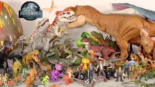 My HUGE Jurassic World Movie Dinosaur Figure Collection 100 Toy Dinosaurs [upl. by Eirrok]