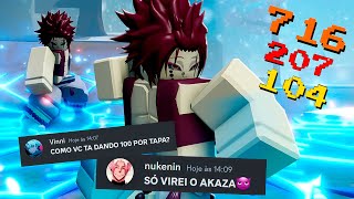 EU QUEBREI O PROJECT SLAYERS DANDO 100 DE DANO POR HIT COM A BUILD DO AKAZA SET E CLAN META [upl. by Eilarol]