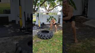 Sledgehammer tire smash full body workout [upl. by Airres]