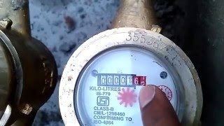 How to calculate water flow meter reading  Kranti water meter [upl. by Aviv234]