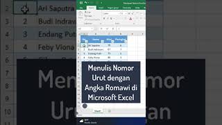 Membuat Nomor Urut Romawi di Excel microsoft excel romawi nomor urut cepat tutorialexcel [upl. by Everard352]