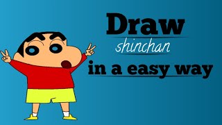 How to draw shinchan  Shinchan kese banaye [upl. by Ettenil]