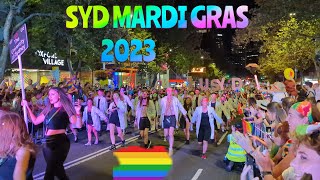 4k Mardi Gras Sydney Gay pride LGBTIQA First parade for 3 years crazy 2023 [upl. by Eneluj]