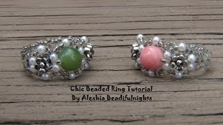 Chic Beaded Ring Tutorial [upl. by Ibbetson]