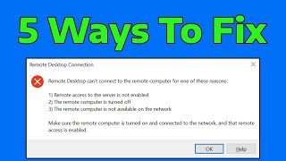 How To Fix All Remote Desktop Connection Not Working Issues in Windows 11 [upl. by Maximilianus]