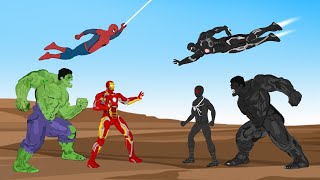 Hulk  Spiderman  Ironman VS Black Hulk  Black Spiderman  Black Ironman HD [upl. by Milli]