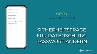 Sicherheitsfrage für DatenschutzPasswort ändern  Oppo Android 11  ColorOS 11 [upl. by Acinomed]