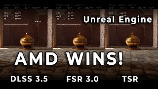 AMD wins Frame Generation DLSS 35 vs FSR 30 vs TSR in Unreal Engine 5 GPU Benchmark [upl. by Hyland]