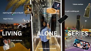 RIYADH VLOG bought a walking pad l Taibah Markets l late night walks l Bujairi Terrace amp more 🇸🇦🎊 [upl. by Ahcsat]