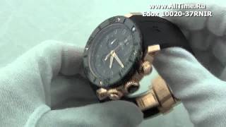 Мужские наручные швейцарские часы Edox 1002037RNIR [upl. by Carmelo155]