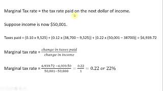 Federal Income Tax Calculating Average and Marginal Tax Rates [upl. by Kcired]