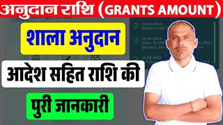 school grants 2024 25  शाला अनुदान राशि 2024 25GudduGuruji24 [upl. by Notslar]