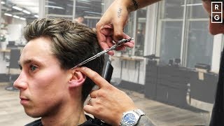 Medium Length Easy To Style Mens Hairstyle With Clipper Over Comb [upl. by Erdnaid]