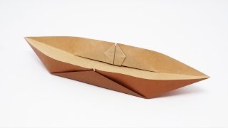 Origami Boat  Canoe Jo Nakashima [upl. by Dlanor]